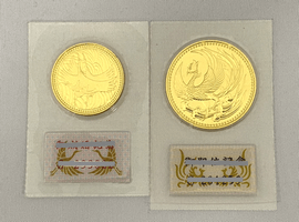日本金貨および他古銭類を一式で